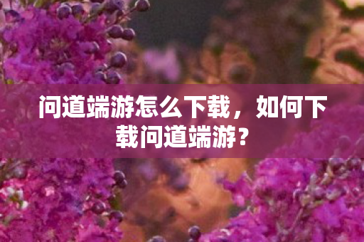 问道端游怎么下载，如何下载问道端游？