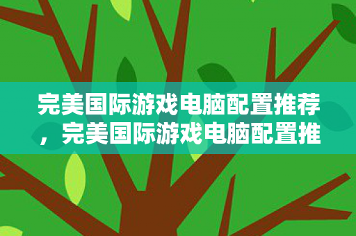 完美国际游戏电脑配置推荐，完美国际游戏电脑配置推荐指南