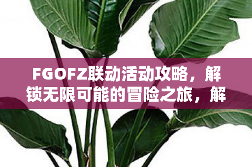 FGOFZ联动活动攻略,解锁无限可能的冒险之旅,解锁无限冒险,FGOFZ联动活动全攻略 FGOFZ联动活动攻略,解锁无限可能的冒险之旅,解锁无限冒险,FGOFZ联动活动全攻略