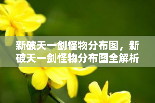 新破天一剑怪物分布图全解析图片