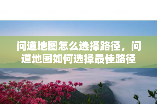 问道地图如何选择最佳路径图片
