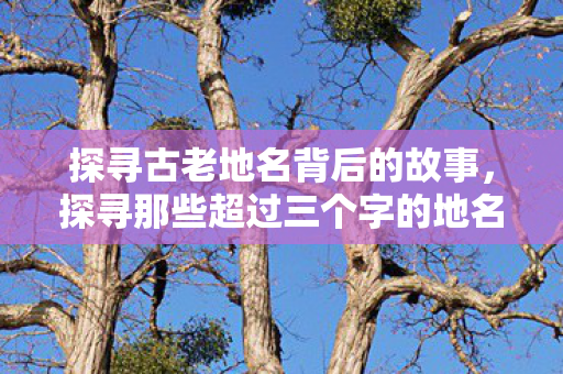 探寻古老地名背后的故事,探寻那些超过三个字的地名魅力,探寻超过三个字地名背后的魅力故事 探寻古老地名背后的故事,探寻那些超过三个字的地名魅力,探寻超过三个字地名背后的魅力故事