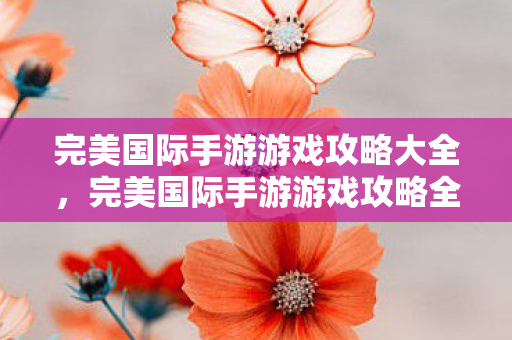 完美国际手游游戏攻略全解析图片