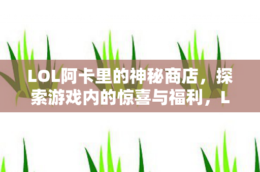 LOL阿卡里的神秘商店,探索游戏内的惊喜与福利,LOL阿卡丽的神秘商店,解锁游戏内惊喜与福利 LOL阿卡里的神秘商店,探索游戏内的惊喜与福利,LOL阿卡丽的神秘商店,解锁游戏内惊喜与福利