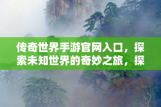 传奇世界手游官网入口,探索未知世界的奇妙之旅,探索传奇世界手游,开启奇妙之旅官网入口 传奇世界手游官网入口,探索未知世界的奇妙之旅,探索传奇世界手游,开启奇妙之旅官网入口