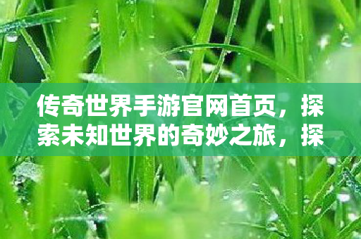 探索未知世界的奇妙之旅图片