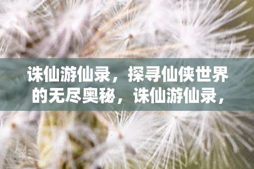 探寻仙侠世界的无尽奥秘图片