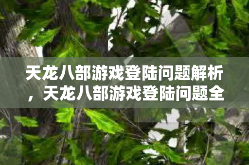 天龙八部游戏登陆问题解析,天龙八部游戏登陆问题全面解析 天龙八部游戏登陆问题解析,天龙八部游戏登陆问题全面解析