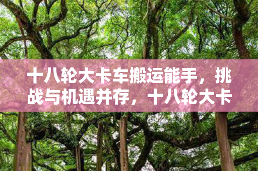 十八轮大卡车搬运能手,挑战与机遇并存,十八轮大卡车,挑战与机遇并存的搬运能手 十八轮大卡车搬运能手,挑战与机遇并存,十八轮大卡车,挑战与机遇并存的搬运能手