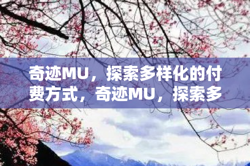 奇迹MU,探索多样化的付费方式,奇迹MU,探索多样化付费模式 奇迹MU,探索多样化的付费方式,奇迹MU,探索多样化付费模式