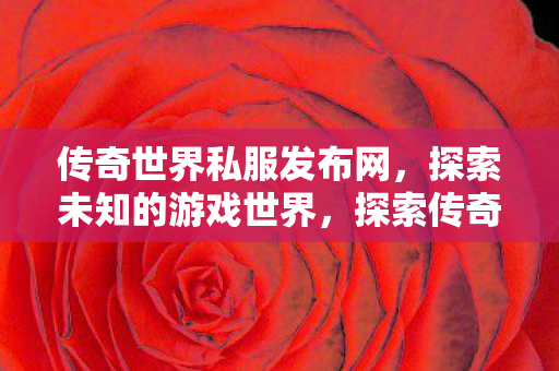 传奇世界私服发布网,探索未知的游戏世界,探索传奇世界私服,解锁未知游戏世界 传奇世界私服发布网,探索未知的游戏世界,探索传奇世界私服,解锁未知游戏世界