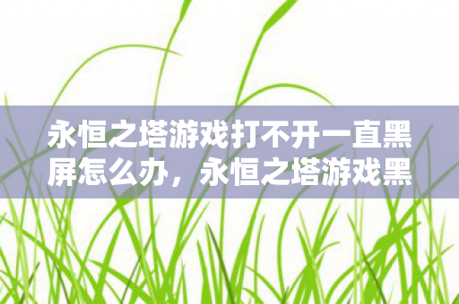 永恒之塔游戏打不开一直黑屏怎么办,永恒之塔游戏黑屏无法启动的解决方法 永恒之塔游戏打不开一直黑屏怎么办,永恒之塔游戏黑屏无法启动的解决方法