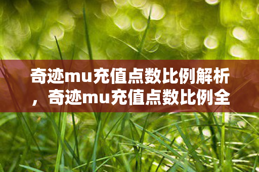 奇迹mu充值点数比例解析,奇迹mu充值点数比例全解析 奇迹mu充值点数比例解析,奇迹mu充值点数比例全解析