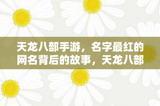 天龙八部手游,名字最红的网名背后的故事,天龙八部手游最红网名背后的传奇故事 天龙八部手游,名字最红的网名背后的故事,天龙八部手游最红网名背后的传奇故事