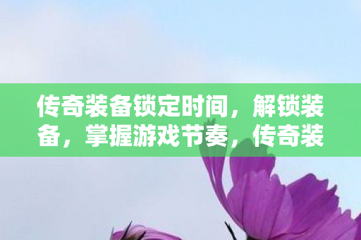 传奇装备锁定时间,解锁装备,掌握游戏节奏,传奇装备解锁攻略,掌握游戏节奏,解锁装备时间全解析 传奇装备锁定时间,解锁装备,掌握游戏节奏,传奇装备解锁攻略,掌握游戏节奏,解锁装备时间全解析