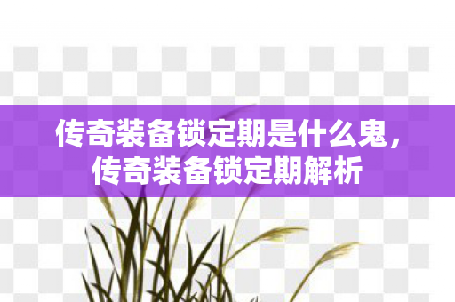 传奇装备锁定期是什么鬼,传奇装备锁定期解析 传奇装备锁定期是什么鬼,传奇装备锁定期解析