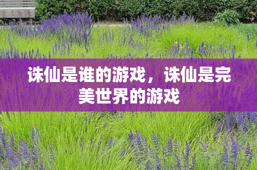 诛仙是谁的游戏,诛仙是完美世界的游戏 诛仙是谁的游戏,诛仙是完美世界的游戏