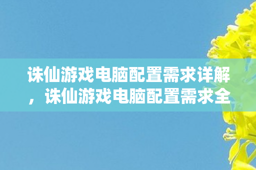 诛仙游戏电脑配置需求详解,诛仙游戏电脑配置需求全解析 诛仙游戏电脑配置需求详解,诛仙游戏电脑配置需求全解析
