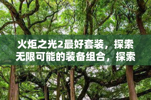 火炬之光2最好套装,探索无限可能的装备组合,探索无限,火炬之光2顶级套装打造终极装备组合 火炬之光2最好套装,探索无限可能的装备组合,探索无限,火炬之光2顶级套装打造终极装备组合