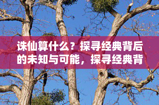 诛仙算什么？探寻经典背后的未知与可能，探寻经典背后的未知与可能，超越诛仙的奇幻之旅