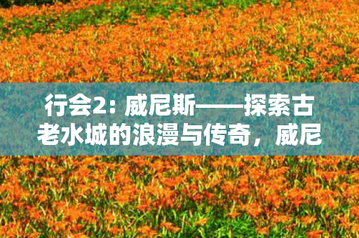 行会2: 威尼斯——探索古老水城的浪漫与传奇，威尼斯，探索古老水城的浪漫与传奇之旅