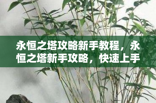 永恒之塔攻略新手教程图片