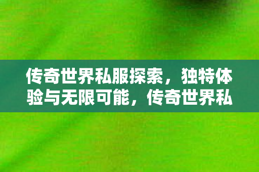 传奇世界私服探索,独特体验与无限可能,传奇世界私服,探索独特体验与无限可能 传奇世界私服探索,独特体验与无限可能,传奇世界私服,探索独特体验与无限可能