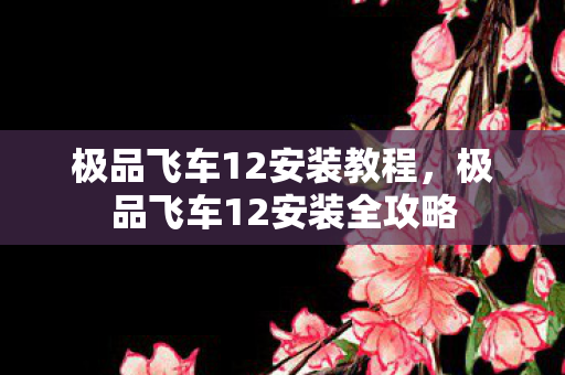 极品飞车12安装教程,极品飞车12安装全攻略 极品飞车12安装教程,极品飞车12安装全攻略