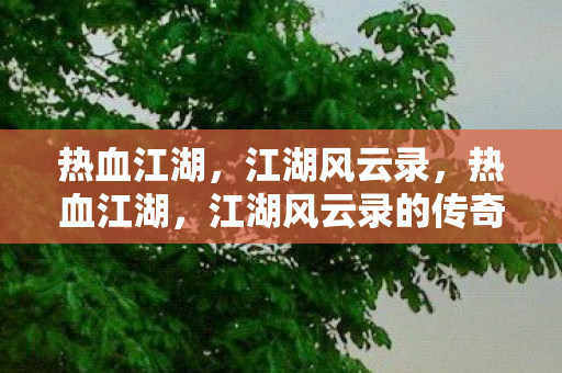 江湖风云录的传奇故事图片
