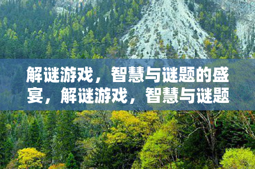 解谜游戏,智慧与谜题的盛宴,解谜游戏,智慧与谜题的盛宴 解谜游戏,智慧与谜题的盛宴,解谜游戏,智慧与谜题的盛宴
