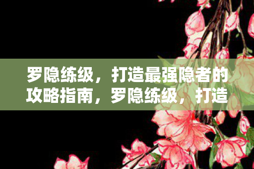 罗隐练级,打造最强隐者的攻略指南,罗隐练级,打造最强隐者的全面攻略 罗隐练级,打造最强隐者的攻略指南,罗隐练级,打造最强隐者的全面攻略