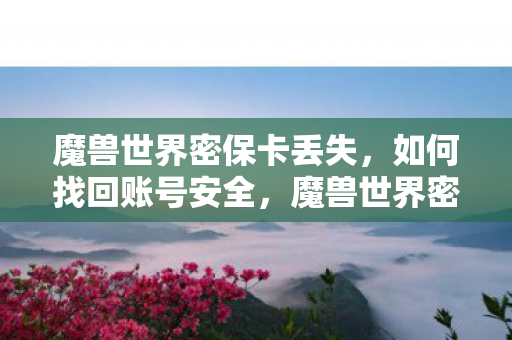 魔兽世界密保卡丢失,如何找回账号安全,魔兽世界密保卡丢失,如何保障账号安全? 魔兽世界密保卡丢失,如何找回账号安全,魔兽世界密保卡丢失,如何保障账号安全?