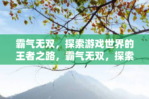 探索游戏世界的王者之路图片