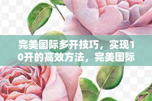 完美国际多开技巧,实现10开的高效方法,完美国际10开高效方法,多开技巧大揭秘 完美国际多开技巧,实现10开的高效方法,完美国际10开高效方法,多开技巧大揭秘
