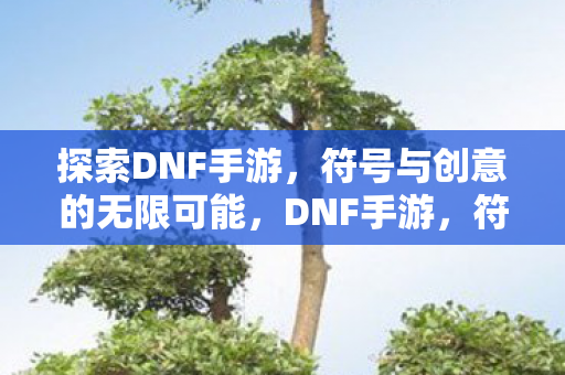 探索DNF手游,符号与创意的无限可能,DNF手游,符号与创意的无限探索之旅 探索DNF手游,符号与创意的无限可能,DNF手游,符号与创意的无限探索之旅