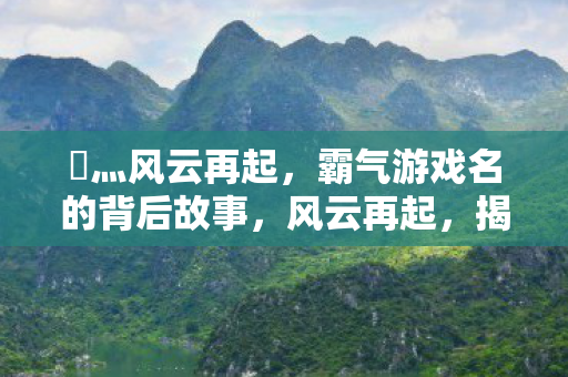 揭秘霸气游戏名的背后故事图片