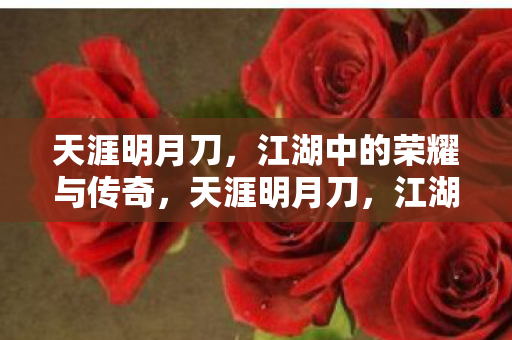 江湖荣耀与传奇的交织图片