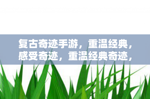 复古奇迹手游,重温经典,感受奇迹,重温经典奇迹,复古奇迹手游来袭 复古奇迹手游,重温经典,感受奇迹,重温经典奇迹,复古奇迹手游来袭