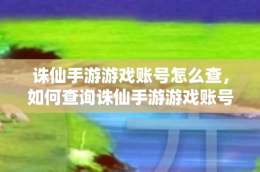 如何查询诛仙手游游戏账号图片