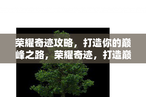 荣耀奇迹攻略,打造你的巅峰之路,荣耀奇迹,打造巅峰之路的攻略 荣耀奇迹攻略,打造你的巅峰之路,荣耀奇迹,打造巅峰之路的攻略