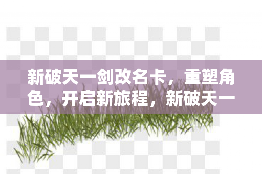 新破天一剑改名卡图片
