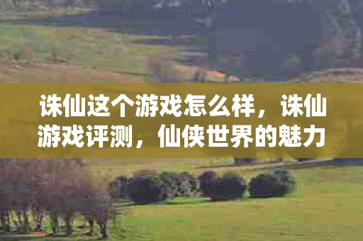诛仙这个游戏怎么样,诛仙游戏评测,仙侠世界的魅力与挑战 诛仙这个游戏怎么样,诛仙游戏评测,仙侠世界的魅力与挑战