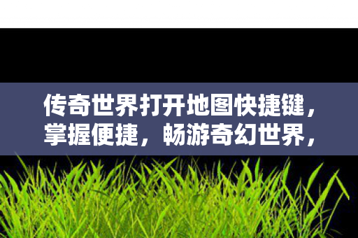 传奇世界打开地图快捷键图片