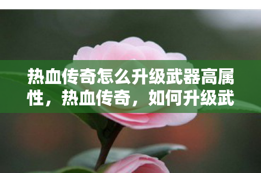 热血传奇怎么升级武器高属性,热血传奇,如何升级武器至高属性? 热血传奇怎么升级武器高属性,热血传奇,如何升级武器至高属性?