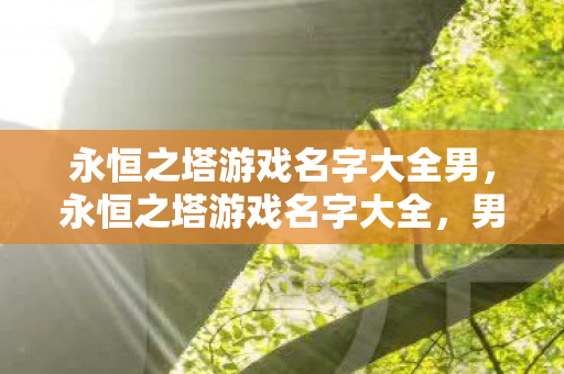 永恒之塔游戏名字大全男图片
