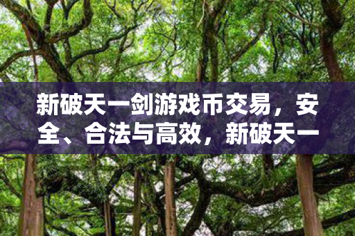 新破天一剑游戏币交易图片