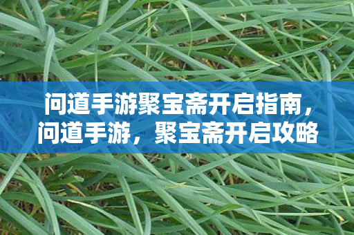 问道手游聚宝斋开启指南,问道手游,聚宝斋开启攻略 问道手游聚宝斋开启指南,问道手游,聚宝斋开启攻略