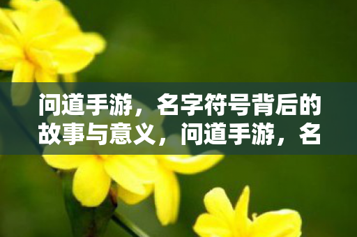 问道手游,名字符号背后的故事与意义,问道手游,名字符号背后的故事与意义解析 问道手游,名字符号背后的故事与意义,问道手游,名字符号背后的故事与意义解析