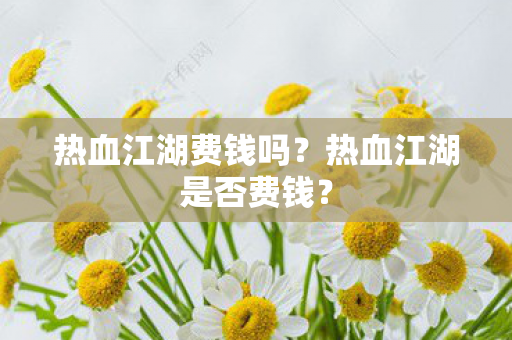 热血江湖是否费钱图片