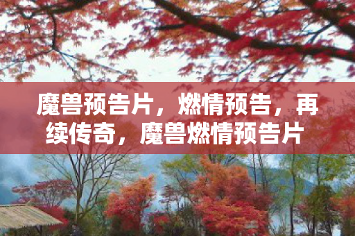 魔兽预告片，燃情预告，再续传奇，魔兽燃情预告片 再续传奇之旅